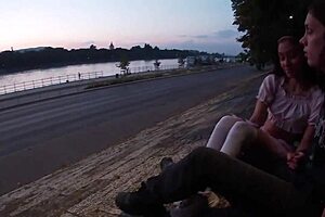 Public fun with a fuck doll in different positions