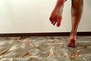 Beautiful legs and feet fetish from Annaforia, the homemade shemale solo movie