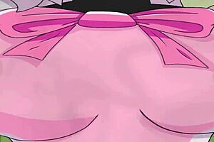 Beautiful big boobs in anime porn video