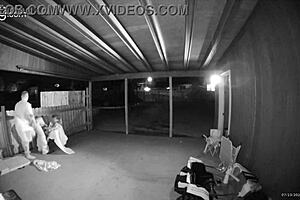 Public romance with an amateur couple outdoor