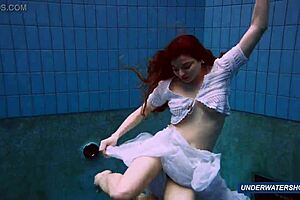 Marketa’s amazing hairy underwater appearance