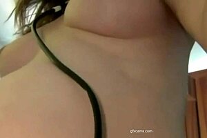 Pregnant webcam model masturbates with toy and has a cum fetish