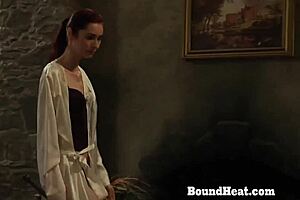 New European slave gets whipped and dominated by mistress