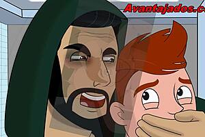 Gay cartoon with ebony protagonist gets kinky in the woods