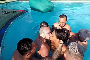 Wife satisfies her craving for group sex with amateurs