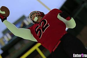 Futanari teen seduces football star for wild 3D sex