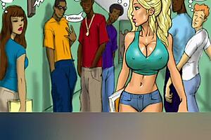 Comic porn with interracial sex and big black cock lovers