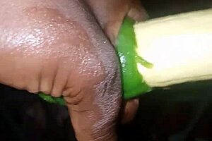 Mature solo pleasure with spicy pepper and plantain
