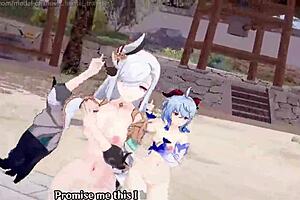 A compilation of anime-style videos using the MMD software, featuring characters from Genshin Impact