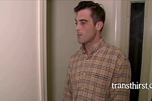 Aubrey Kate has a hot crossdressing scene with a good Samaritan
