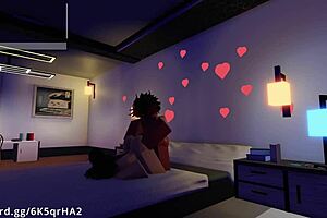 A hot girl gets fucked by a monster in Roblox