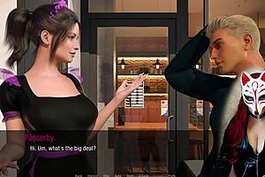 3D animated porn with a redhead called Kate in a maid costume