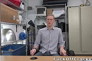 Sweet looking white guy gets his ass fucked by a big black cock in the middle of the audition