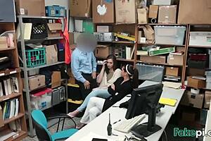 Stepmother and stepdaughter punished with sex in the office