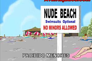 Gay art: Surfing at the beach with men