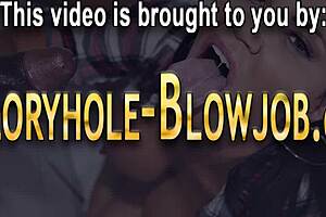 Black beauty gets facial after gloryhole sex with a white man