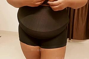 Hot Latina maid strips and exposes her beautiful big boobs