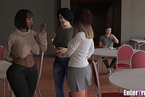 Hot artist gets his first taste of futa love with a gorgeous girl