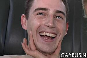 Gay men having fun with blow jobs and facial cumshot