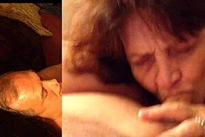Fat cowgirl gets her ass licked by a granny cock sucker