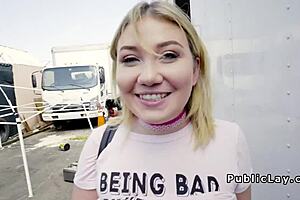 Big dick lover gets blown and fucked by a couple in public