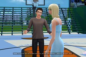 Husband catches girlfriend cheating with basketball player outdoors