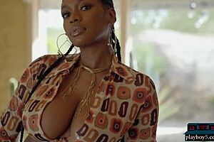 Nyla's big black tits and great ass