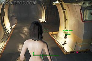 Gay sex scene and nude girl in Fallout 4 porn game