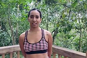 Having sex with my personal trainer in a forest for a fetishistic experience