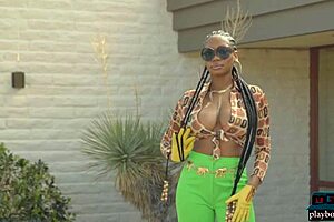 Nyla's big black tits and great ass