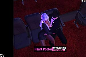 Cartoon porn featuring a woman enjoying petting and a back alley conclusion