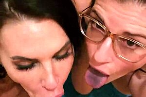 Big cock and big tits get messy in bathroom