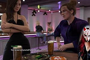 Cartoon porn: College life in a bar