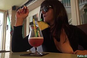 Public toilet tryst: hot wife's naughty adventure at the local pub