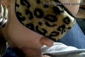 Jennifer Milan, an amateur skinny girl, gives a blowjob and swallows cum