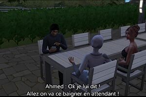 The Roommates: A French animated evening in The Sims 4