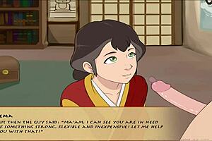 Visual novel style porn game with animated hentai and dating game elements
