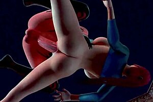3D sex with a beautiful shemale and a hot cumshot