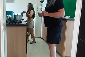 A glimpse of a spicy love making session in the kitchen with Agarabas and Olpr