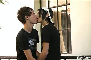 Gay porn with bareback sex and cumshots with horny village twinks Aiden and friends