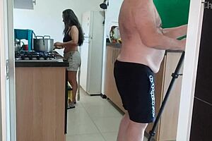 A glimpse of a spicy love making session in the kitchen with Agarabas and Olpr
