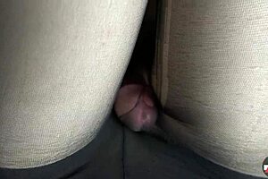 Beautiful moans of pleasure while wearing pantyhose on a thigh fetish close up