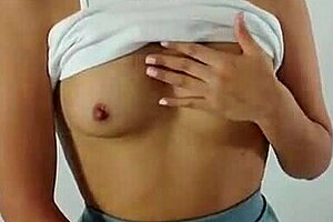 Babysitter with big natural tits gives a great blowjob and fuck