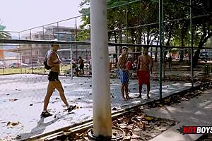 Straight and gay guys having fun with each other in Brazil