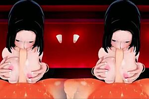Cheating wife Boa Hancock in One Piece VR hotel room affair with Luffy