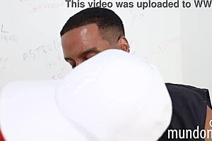 Big dick loving bathroom slut gets it hard with three black studs