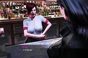 3D game with hot blonde and muff diving action