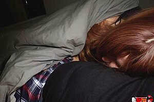 Stepmommie and stepson share a bed for hot sex