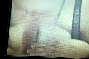 Amateur wife with natural tits gives a blowjob