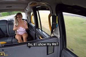 Free taxi ride comes with a price: hot sex with a beautiful woman with perfect breasts